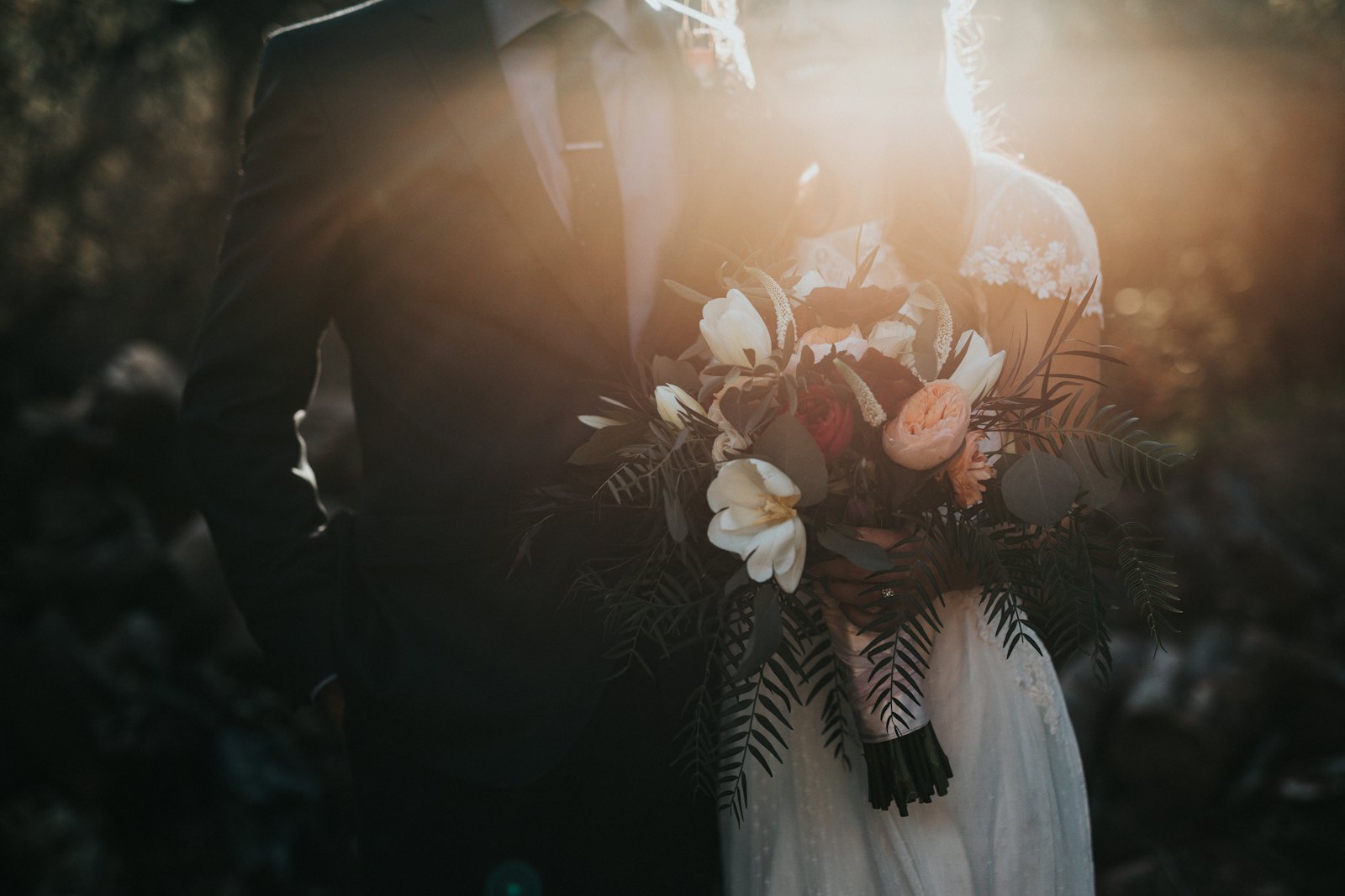 Bride holding a bouquet